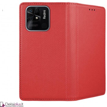 Telone atverčiamas dėklas - raudonas Xiaomi Redmi 12C/11A/Poco C55 Telone atverčiamas dėklas - raudonas Xiaomi Redmi 12C/11A/Poco C55